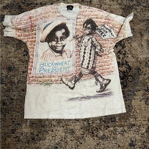 Buckwheat for President Graphic Tee Marlyn Tease Original Vintage SEE ALL PICS